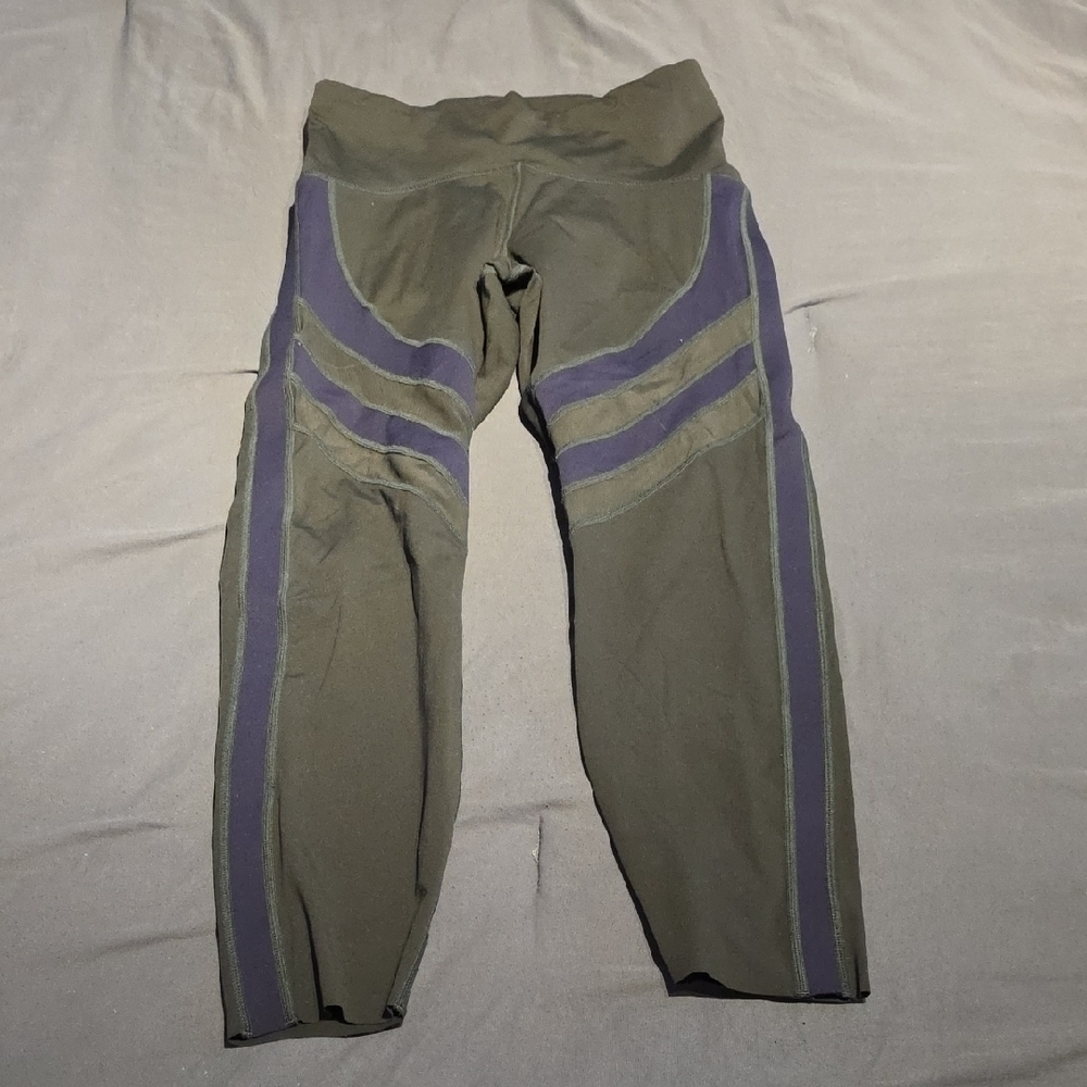 ZYIA Olive and Purple Women's Leggings